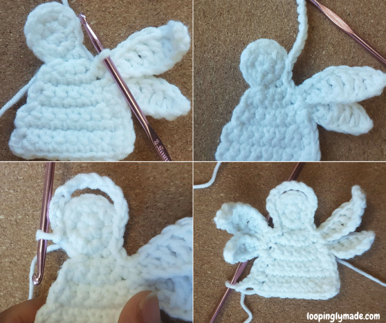 Crochet Angel Applique Free Pattern and Tutorial